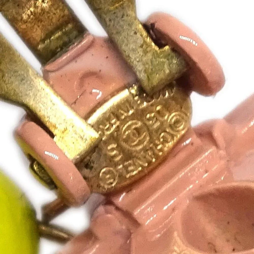 Chanel CC Dangle Earrings Pink Clip-On 03S - Picture 4 of 4